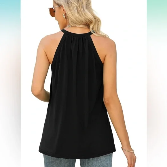 Lace halter sleeveless top - Picture 3 of 3